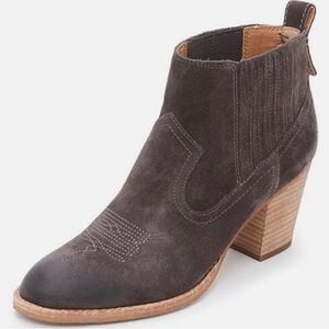 Dolce Vita Women's Suede Ankle Boots - Dark Gray